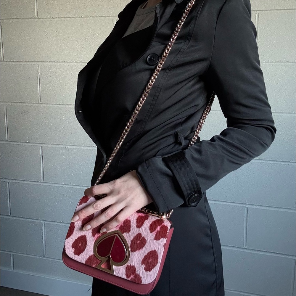 Kate Space Pink and Red Leopard with Chain